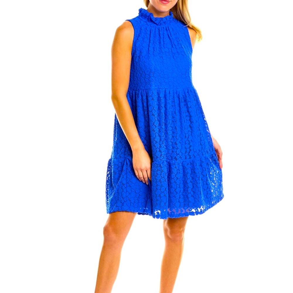 New Lilly Pulitzer Vibrant Blue Sleeveless Dress size XXS , but a good for S ! - Picture 7 of 15